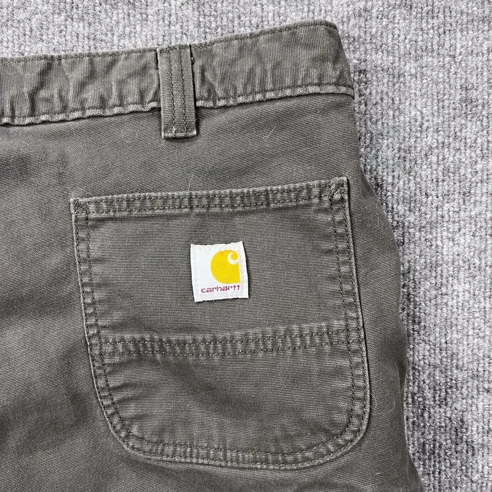 Carhartt Men's‎ 42x30 Relaxed Fit Rugged Flex Knit-Lined Utility Work Pants Grey
